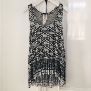 Free People Printed Tunic Tank Top